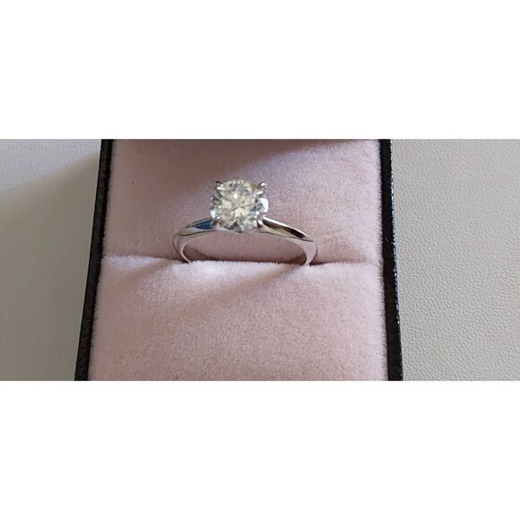 CERTIFIED 2 Ct. Genuine Diamond Moissanite Round & Pave Wedding Ring Set Sz 8 - Picture 3 of 6